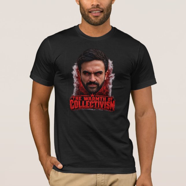 O Calor do Coletivismo – Camiseta Satírica (Frente)