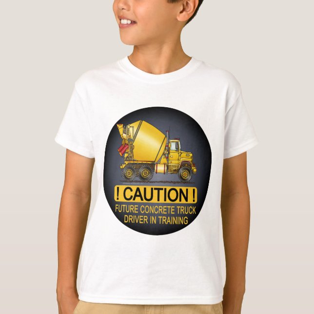 O camionista concreto futuro caçoa o t-shirt (Frente)