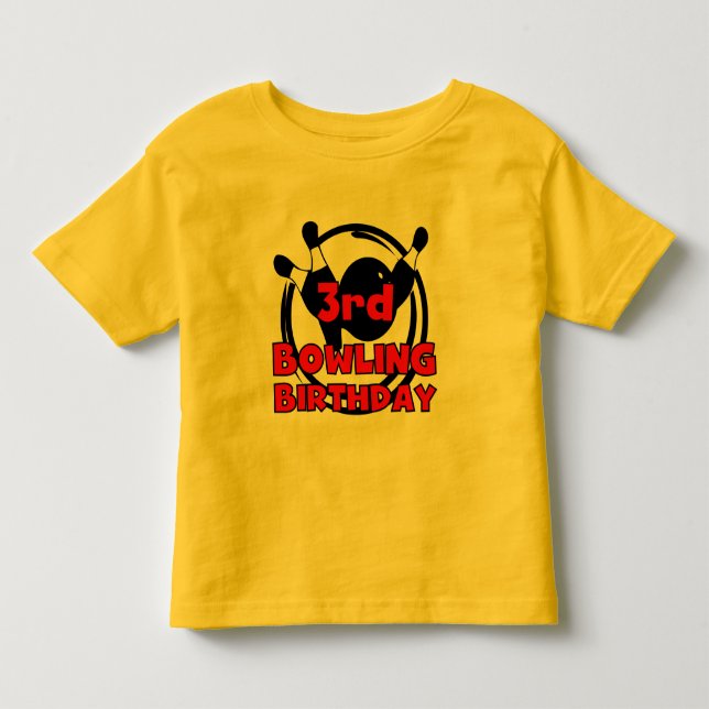 ó Camiseta e presentes do aniversário da boliche (Frente)