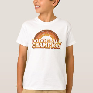 O campeão retro de Dodgeball caçoa o t-shirt da