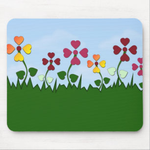 O campo do coração floresce Mousepad