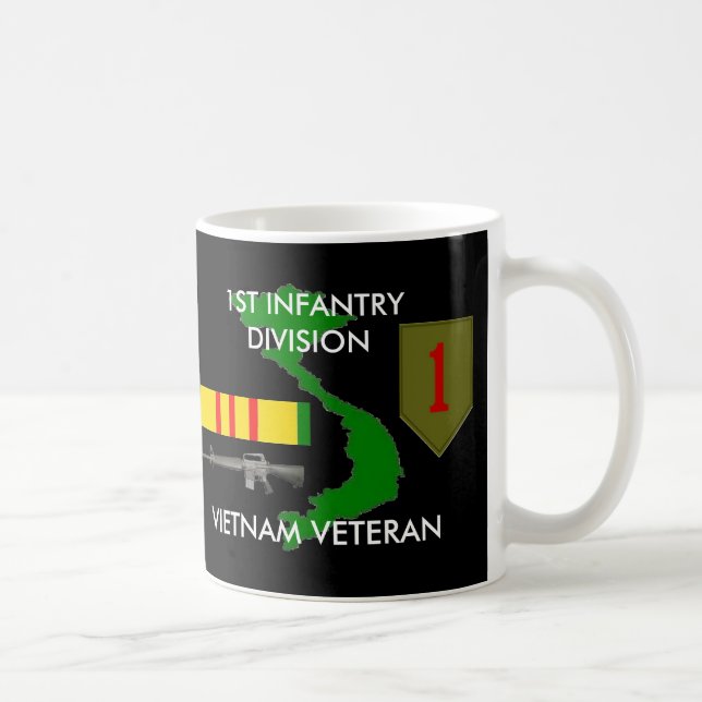 ø Caneca de café do Div Vietnam da infantaria (Direita)