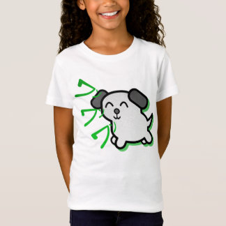 o cão bonito do estilo do anime caçoa o t-shirt -