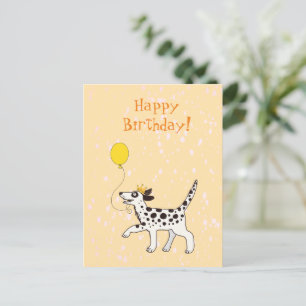 O cão Dalmaciano deseja um feliz cartões de agrade