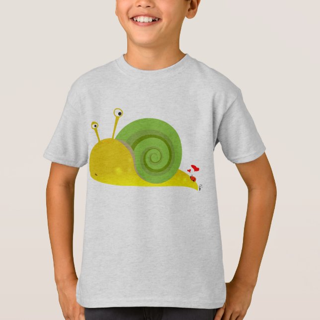 O caracol confuso caçoa o t-shirt (Frente)