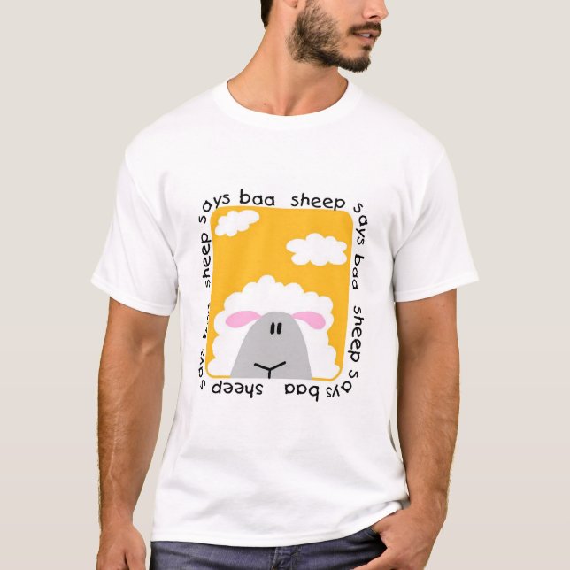 O carneiro diz o camiseta e os presentes do Baa (Frente)