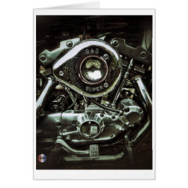 O cartão brilhante do motor