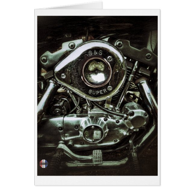 O cartão brilhante do motor (Frente)