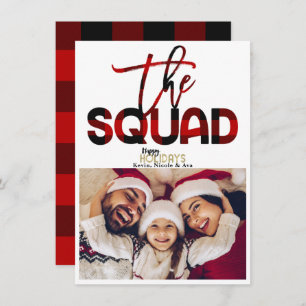 O Cartão com fotos de Natal da Família SQUAD