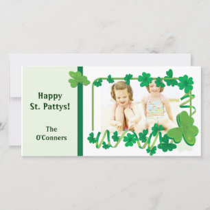 O cartão com fotos de St Patrick