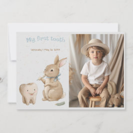 O Cartão com fotos do Primeiro Dente do Bunny