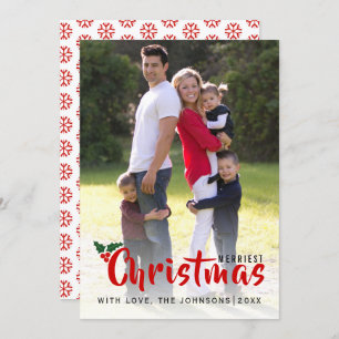 O cartão com fotos moderno dos flocos de neve de N