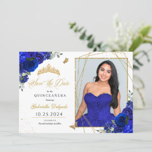 O Cartão com fotos Real Quinceañera Salva A Data