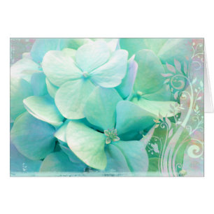 O cartão da exaltação, Hydrangeas mint o verde,