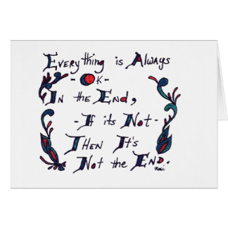 O cartão da extremidade