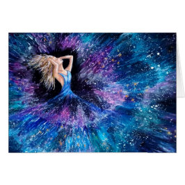 O cartão da Galaxy Girl Space Star Burst para ela.