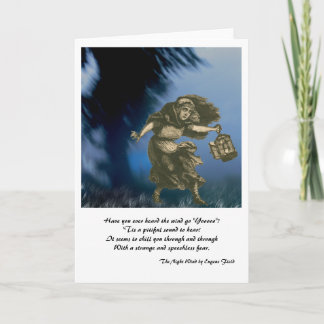 O cartão da queda do Dia das Bruxas do vento da