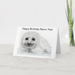 O cartão de aniversário bonito do bebê do filhote<br><div class="desc">Cartão bonito original e extra da arte bonita do filhote de cachorro de selo de aniversário. Pode ser cheio personalizado para adicionar que especial toque. Olhe por favor meus outros artigos de harmonização.</div>