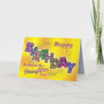 O cartão de aniversário gosta de uma filha com<br><div class="desc">Um cartão feliz com o texto feito do verso bonito das flores A termina este cartão original perfeitamente.</div>