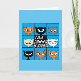 O cartão de aniversário The Kitty Bunch Pop Art Cu