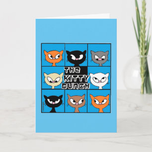O cartão de aniversário The Kitty Bunch Pop Art Cu