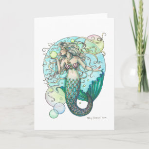O Cartão de Arte em Branco da Sereia da Bolha Fant