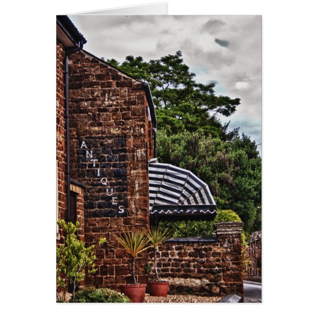 O cartão de Compro Antiques (Frente)