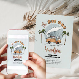 O Cartão de Convite de Aniversário do Grande Surf