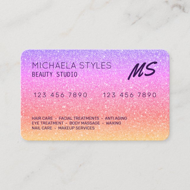 O cartão de crédito parece inspirado de cor brilha (Frente)