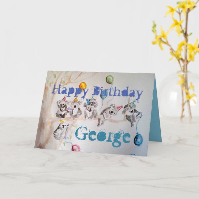 O Cartão de Crianças de Aquarela Festa de aniversá (Flor Amarela)