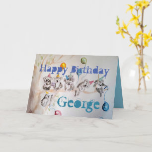 O Cartão de Crianças de Aquarela Festa de aniversá