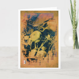 O cartão de cumprimentos artístico do motor