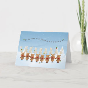 O Cartão de Feriado de Natal para Reindeer