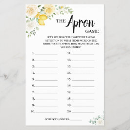 O Cartão de Jogo do Chá de panela Limon e Rosas Ap