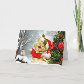 O cartão de Natal dos cantores da canção de natal