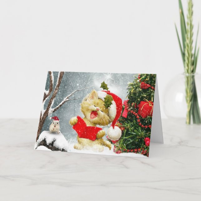 O cartão de Natal dos cantores da canção de natal (Frente)