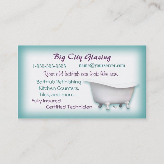O cartão de negócio da banheira do Victorian (Frente)