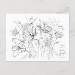 O Cartão De Oração De Escritura Psalm 46:10 Ainda