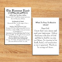 O Cartão de Oração do Sinalizador da Estrada Roman