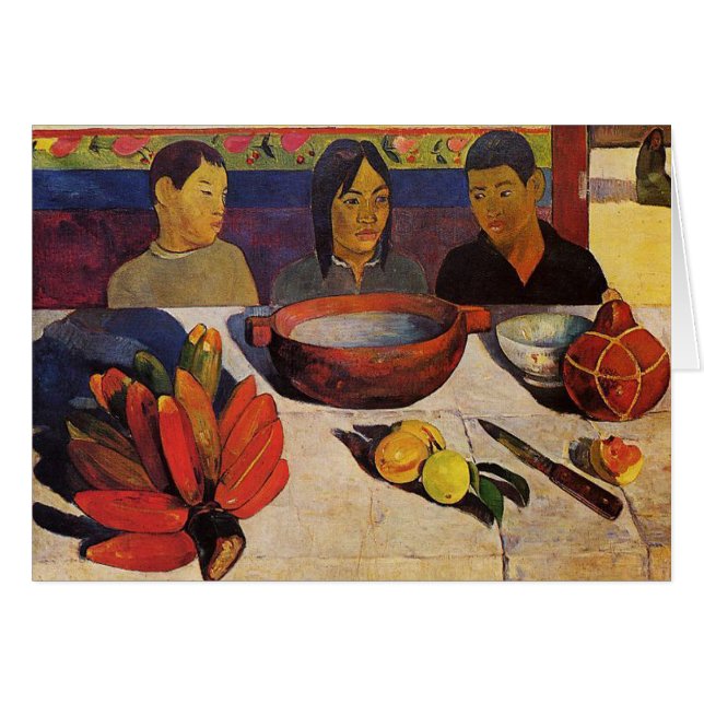 "O cartão de Paul Gauguin da refeição" - (Frente horizontal)
