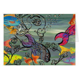 O cartão de presente Groovy do aquário