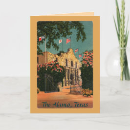 O Cartão de Saudação Alamo Vintage Texas