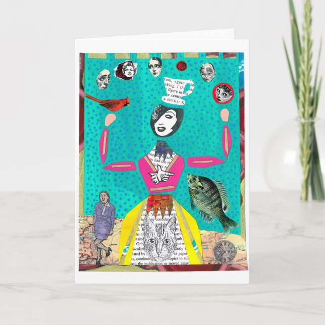 O Cartão de Saudação da Senhora do Malabarismo (Frente)