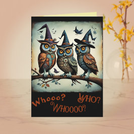 O Cartão de Saudação de Halloween De Coven Com Pen