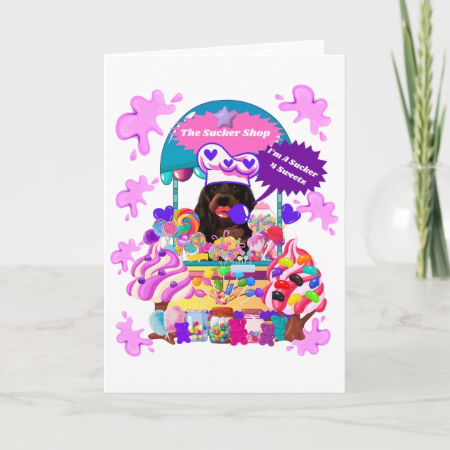 O Cartão de Saudação do Compro Lollipop e Candy (Frente)