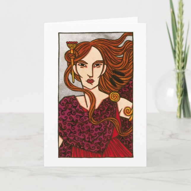 O Cartão de Saudação Mórrigan (Frente)