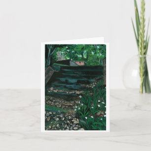 O Cartão de Saudação por Escada