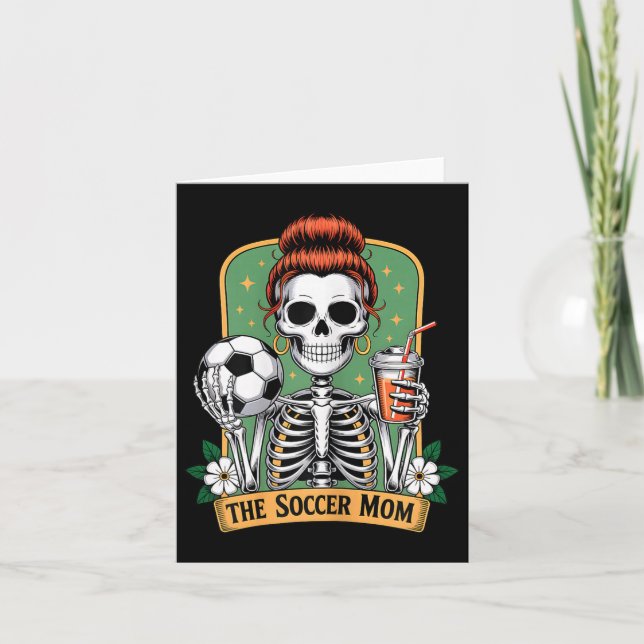 O Cartão de Tarot da Mãe de Futebol Esqueleto Dia  (Frente)