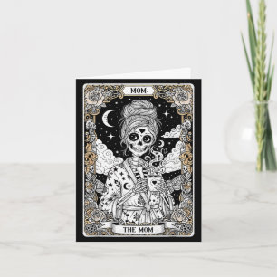 O cartão de tarot da mãe esqueleto gótico vintage