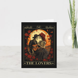 O Cartão de Tarot dos Amantes Esqueleto do Dia dos